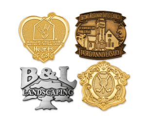 NO COLOR - DIE STRUCK PINS