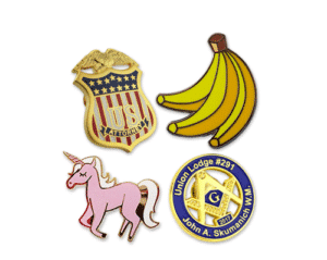 COLOR FILLED - HARD ENAMEL PINS